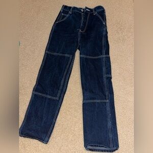 Brandy Melville John Galt dark blue straight leg jeans, Small, NWOT